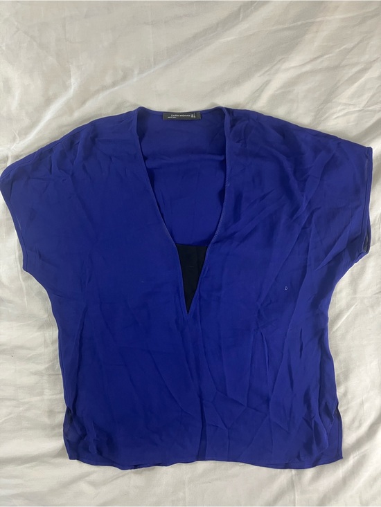 Zara Tops - Zara Woman Royal Blue Tunic
